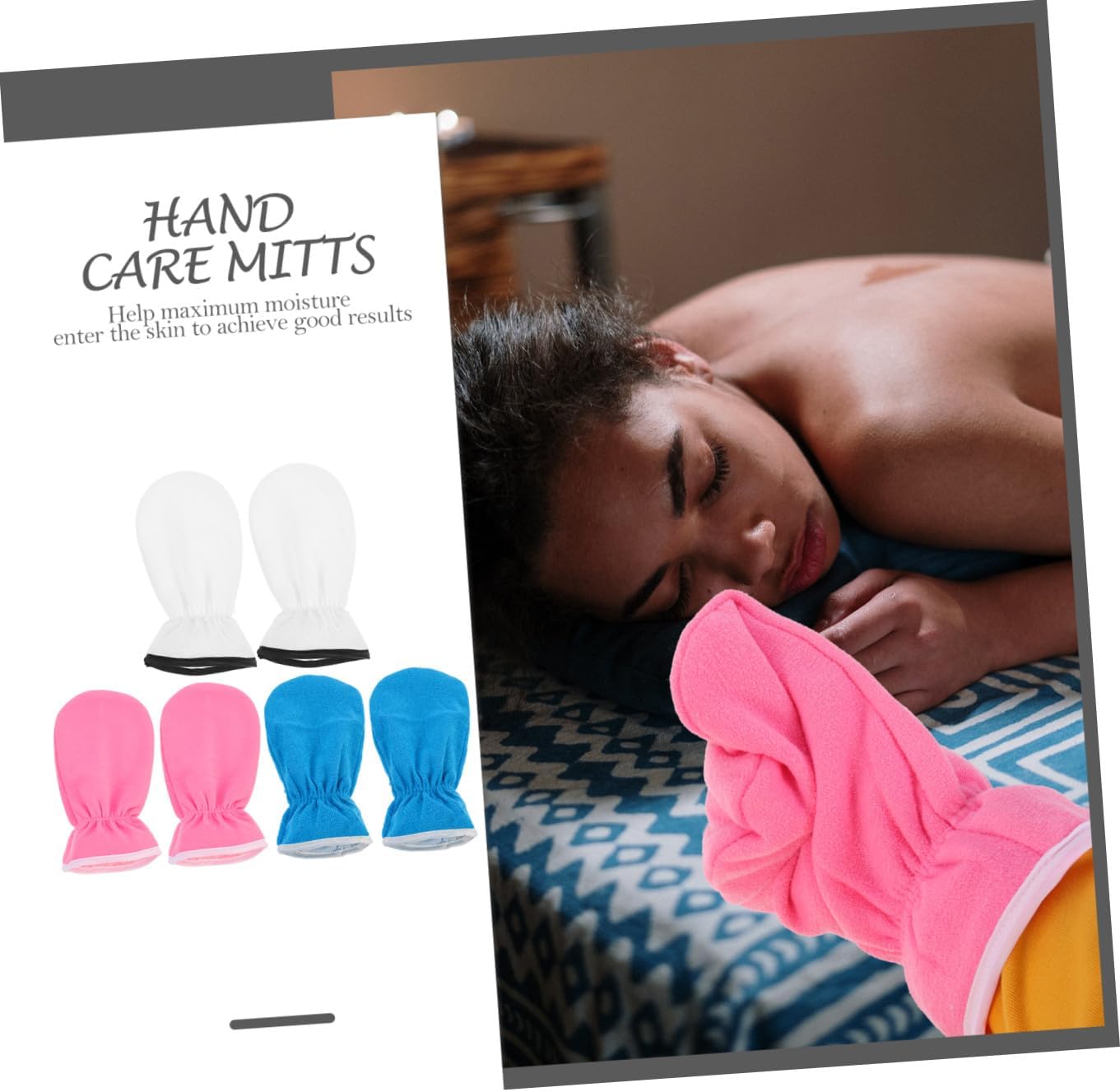 Paraffin Wax Gloves for Hand Spa Moisturizing and Whitening Mitts Essential Gloves Hand Care 3 Pairs