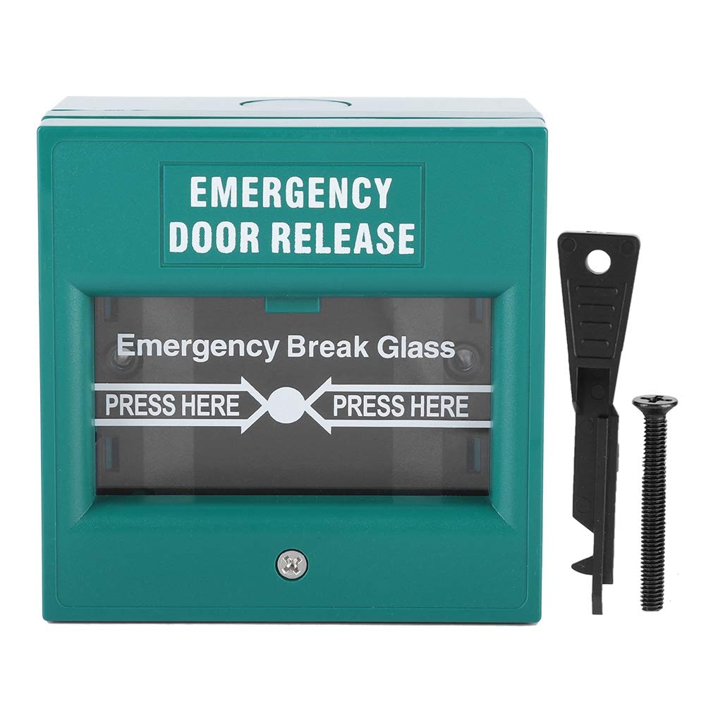Demeras Glass Breaking Button Emergency Exit Door Release Fire Alarm Button Home Security Door Break Switch for Home/Business Security Fire Panic BoxLocks and accessories