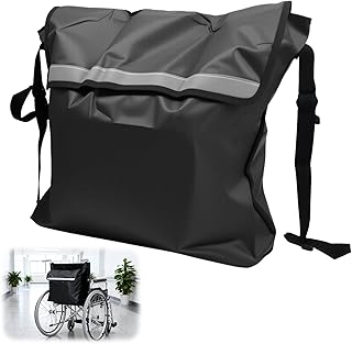 Rollstuhltasche Hinten, wasserdichte Aufbewahrungstasche Aus Oxford Stoff Mit Reflektierendem Streifen, Großzügiger Rollstuhl Rucksack Für Rollstühle Gehhilfen Und Scooter