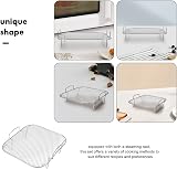 BESPORTBLE Support de friteuse à air en acier inoxydable pour four – Étagère carrée de cuisson à la vapeur – Support de refroidissement et de barbecue en métal pour friteuse à air comprimé - 9