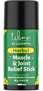 Locsanity WINI Herbal Muscle & Joint Relief Stick, 3.4 FL OZ, Natural Warming & Cooling Formula, Athletic Performance Support