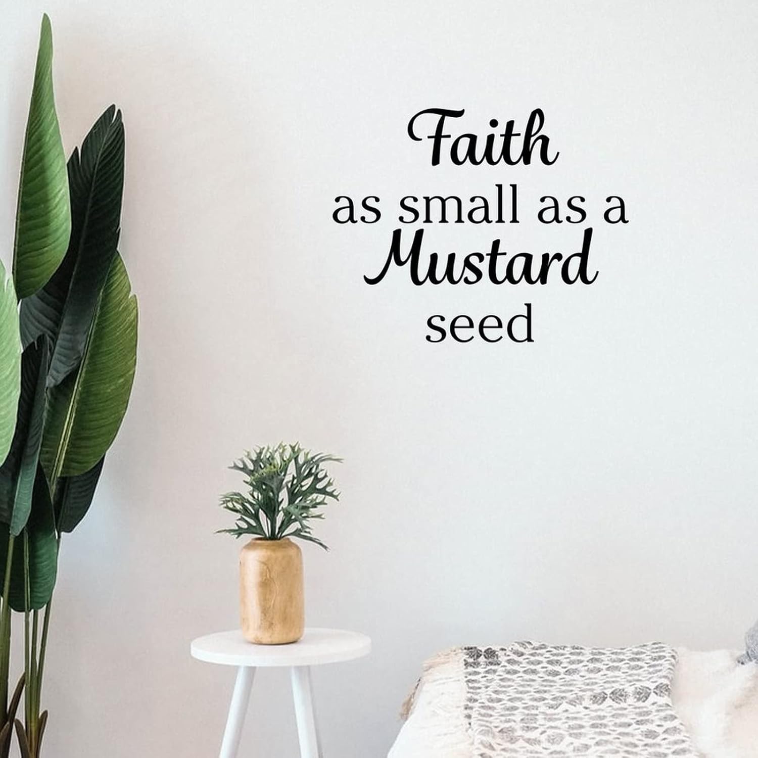 Vinyl Wall Quote Stickers Faith As Small As A Mustard Seed