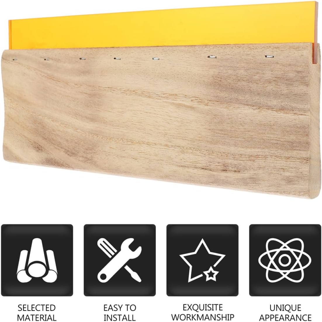 YARNOW Screen Printing Squeegee and Ink Scraper Set with Wood Handle, Wear-Resistant Fabric Ink Scraper for Home DIY Screen Printing Craft