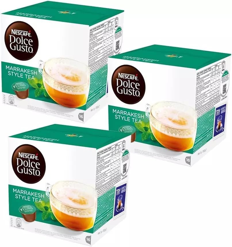 NESCAFÉ DOLCE GUSTO Marrakesh Style Tea Pods x16 (Pack of 3, Total 48 Capsules)
