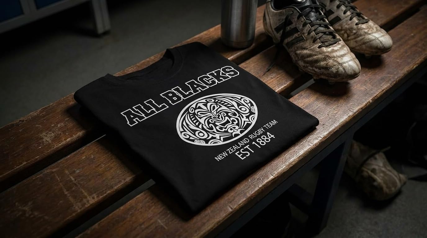 Męska koszulka Rugby All Blacks z reprezentacji Nowej Zelandii w rugby. Casual Wear