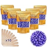 17.5 Oz Hair Wax Beans by Charmonic, Hard Body Wax Beans, Hair Removal Depilatory Wax European Beads for Women Men 500g/1.1 lb (lavender)