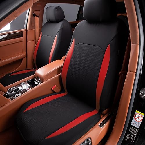 Miniatura 141 de Flying Banner Fundas de asiento de coche para asiento delantero y trasero, de poliéster, protectores de asiento de automóvil, fácil instalación