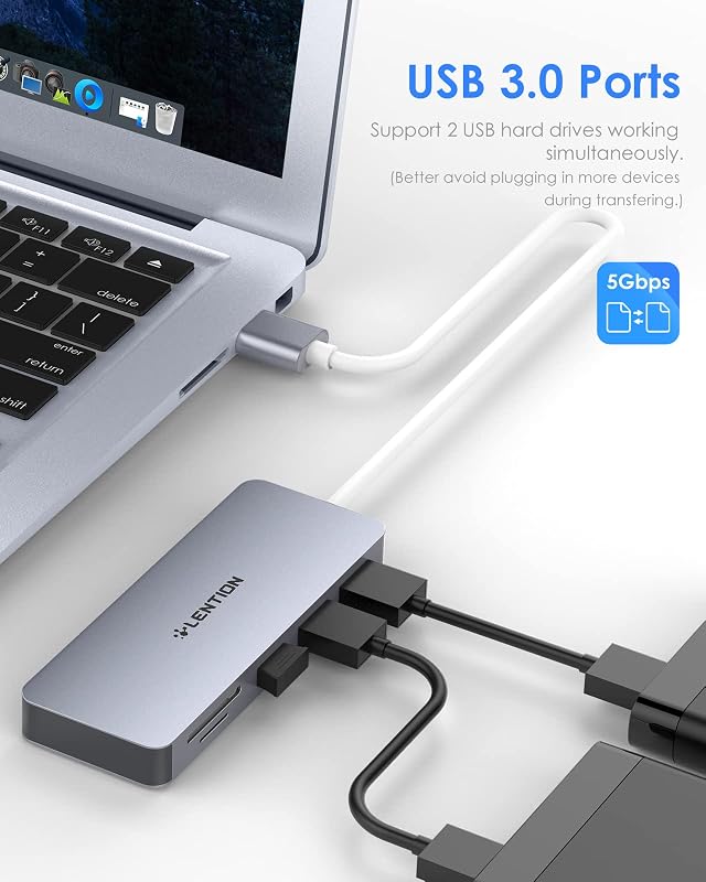 LENTION 5-in-1 USB Hub - 3 USB 3.0 Port (5Gbps) + SD/TF Kártyaolvasó - MacBook, Surface, Lenovo, HP Laptopokhoz - Űrszürke
AI: I've created