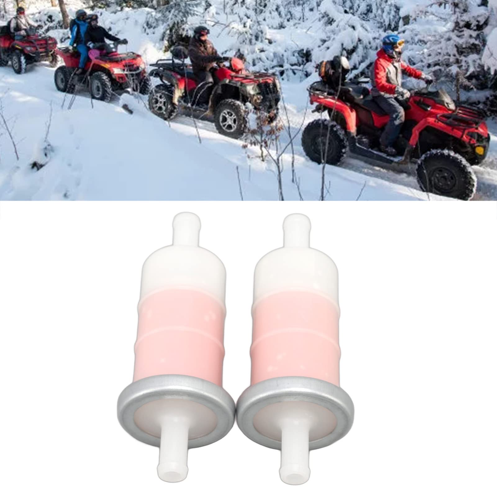 2 Pezzi Filtro Carburante Universale, 9,5mm 10mm Filtro Benzina 3/8 Pollice Elemento Lavabile Carburante Moto Filtro Liquido Gasolio per CBR600 VT600 NT650 VFR700 ST1100 VT1100 GL1200 GL1500