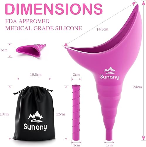 Miniatura 4 de Female Urination Device, Reusable Female Urinal Silicone Women Pee Funnel Allows Women to Pee Standing Up, The Perfect Companion for