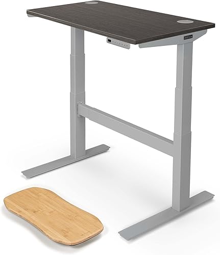 Miniatura 10 de Uplift - Escritorio laminado negro (48 x 24 pulgadas), escritorio de pie de 2 patas V2, marco en C ajustable comercial (estilo industrial), teclado