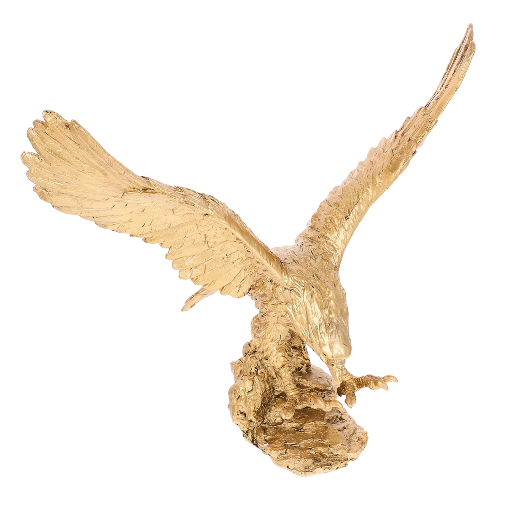 Sculpture d'aigle en résine grand format pour décoration de luxe