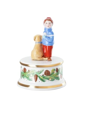 Hutschenreuther Weihnachten Sammelkollektion 2025 Weihnachtsspiele Spieluhr klein; Höhe 12 5 cm/Ø 9 cm cm; Melodie: Ihr Kinderlein kommet