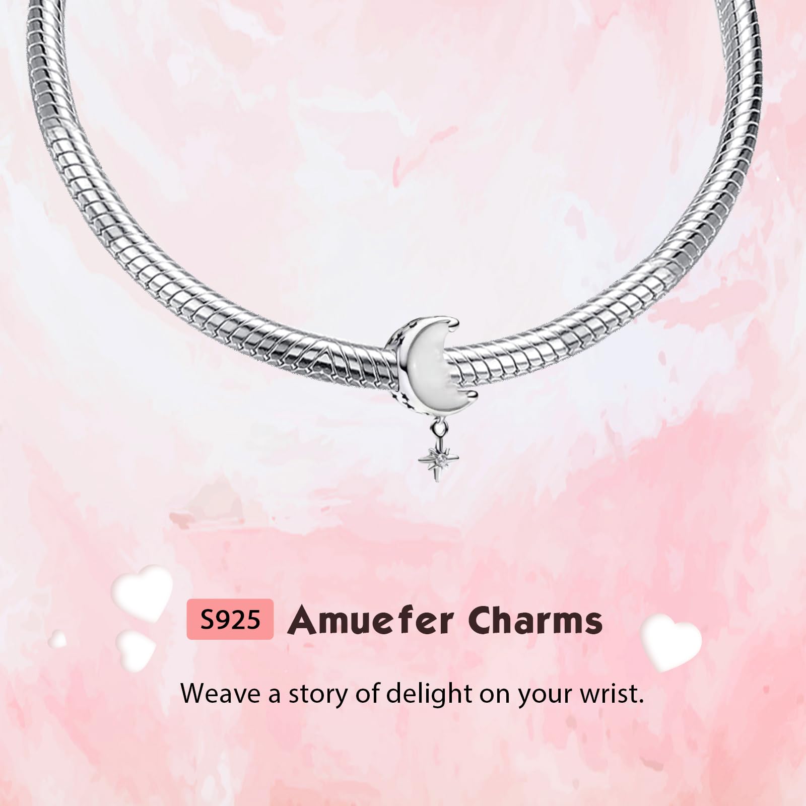 Nature Flowers Hexapod Dangle Charms pour Bracelets et Colliers, Argent Sterling Charme Saint Valentin Noël Anniversaire Bijoux Cadeaux pour Femme Fille Maman Épouse Amis