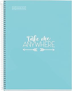 Miquelrius, Cuaderno Notebook Mensajes, 1 Franja de Color, 80 Hojas Puntos Dots, Papel 90 g/m², 4 Taladros, Cubierta de Ca...