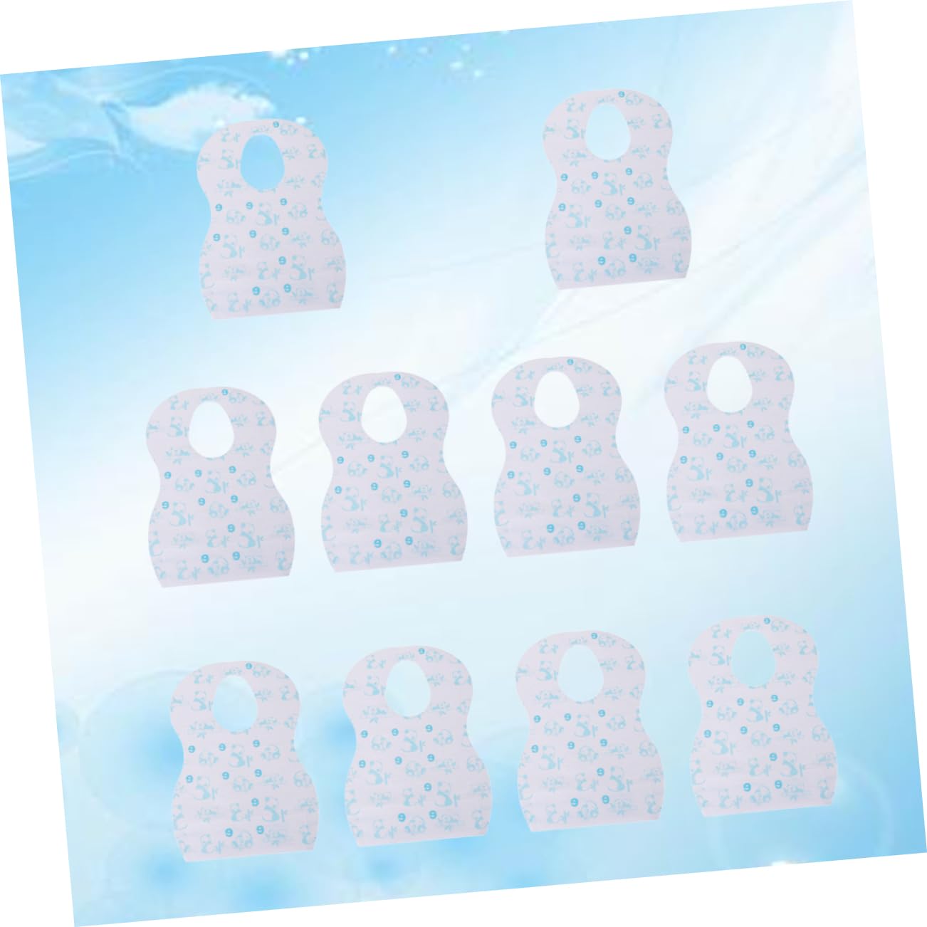 ifundom 30pezzi Bavaglini Usa e Getta Impermeabili Per Design Pratico Per Mantenere Tuo Pulito e Asciutto Stile Casual Variabile