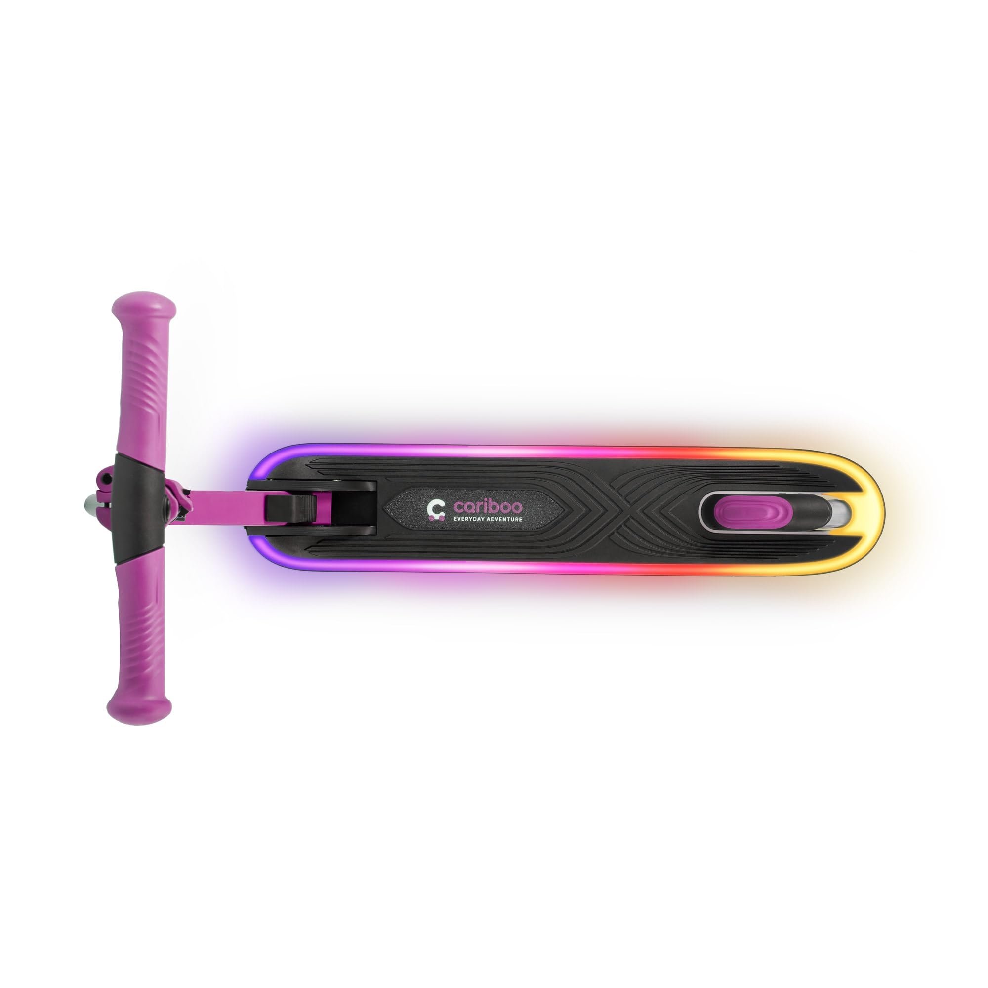 Cariboo Roller Kinder Scooter - ab 3 Jahren - Leuchtdeck - Klappbar - Höhenverstellbar - bis 50 kg - Kinderroller - LEDstar