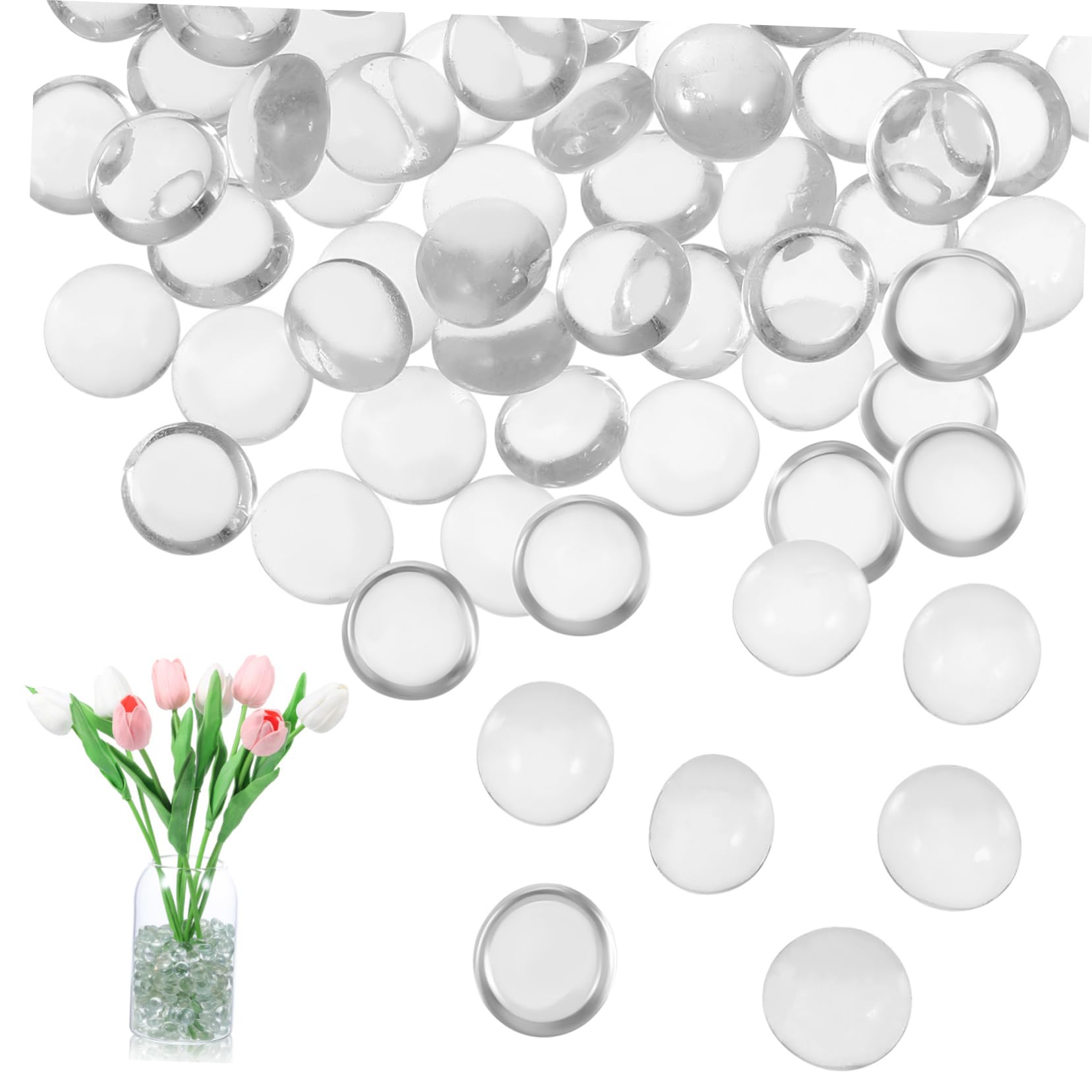 Alipis 750pièces Transparent Galets pour Remplissage De Décorations pour Aquariums Et
