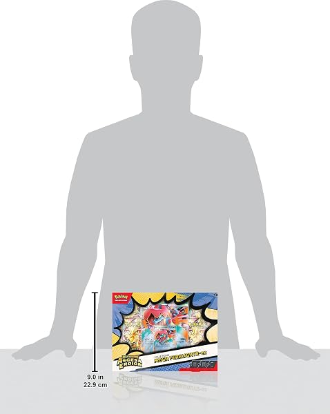 Pokémon: collezione Mega Feraligatr-ex dell’espansione Megaevoluzione - Ascesa Eroica del GCC Pokémon (una carta promozionale olografica, una carta lenticolare gigante e quattro buste di espansione) - 4