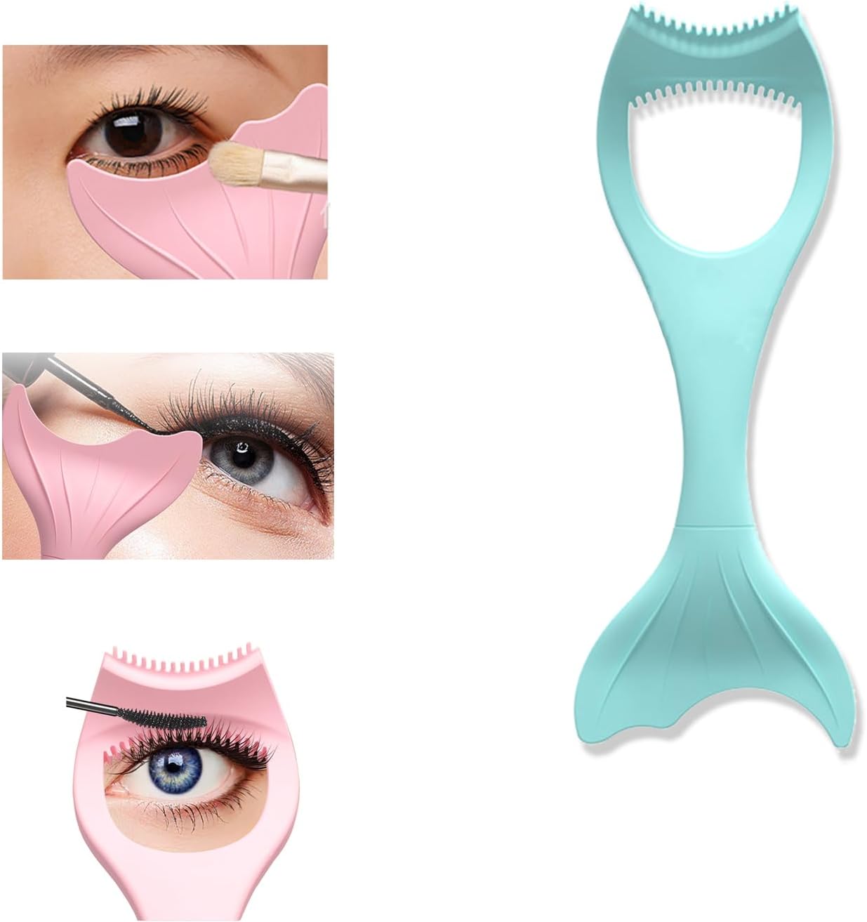 Mascara Shield Applicator Guard, Eyeliner Stencils Wing Tip, Reusable Multifunctions Silicone