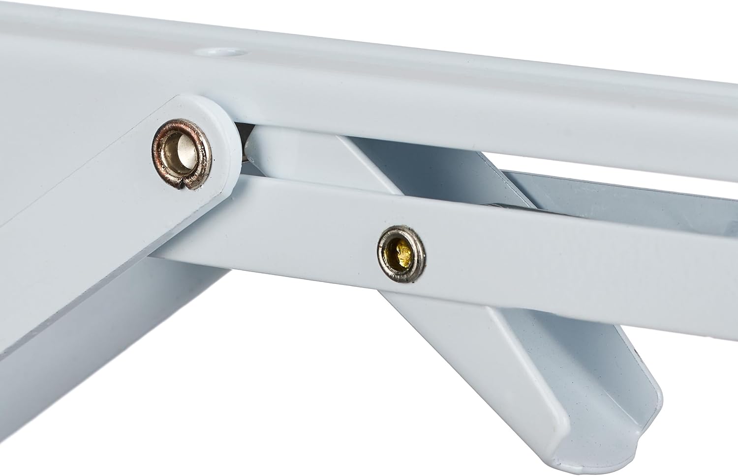 Relaxdays Set of 4 Folding Shelf Brackets for Wall Shelf Brackets Metal H x W x D: 11 x 3 x 20 cm White