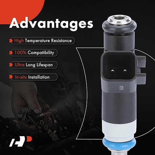 Miniatura 4 de A-Premium 4 agujeros 4 inyectores de combustible compatibles con Jeep Compass 2007-2017, Patriot 2007-2017 y Dodge Journey 2009-2015, Avenger