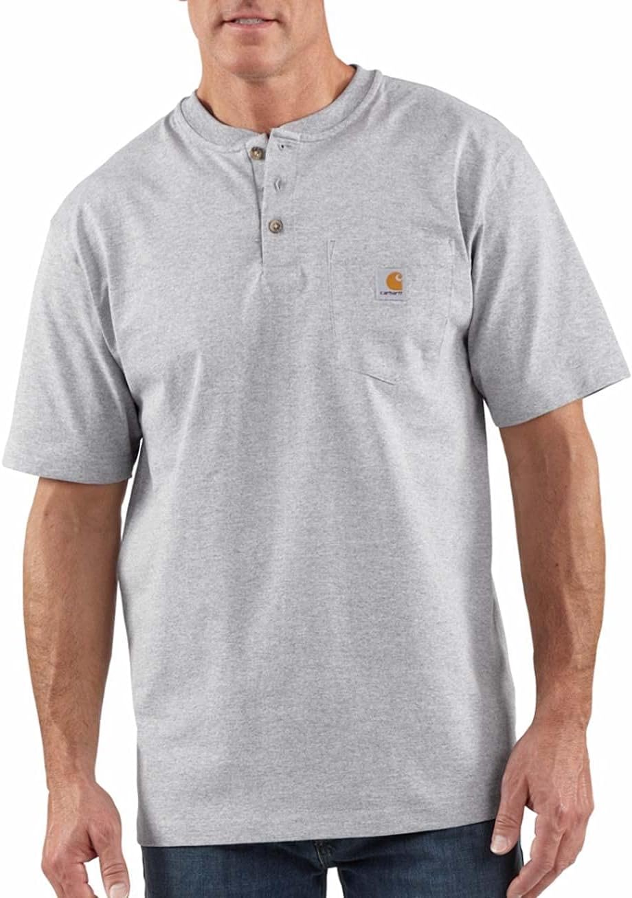Carhartt Men's Loose Fit Heavyweight Short-Sleeve Pocket Henley T-Shirt - Image 2