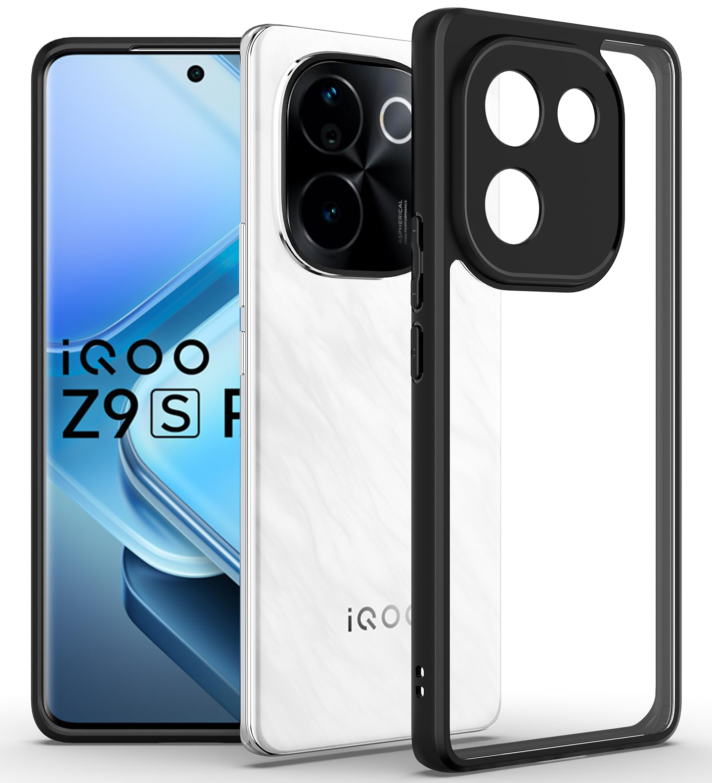 KAPAVER Back Cover Case Compatible for iQOO Z9s Pro/Vivo T3 Pro 5G (PC+TPU) (Black) (B0DJ5FQJPG) Amazon Price History, Amazon Price Tracker