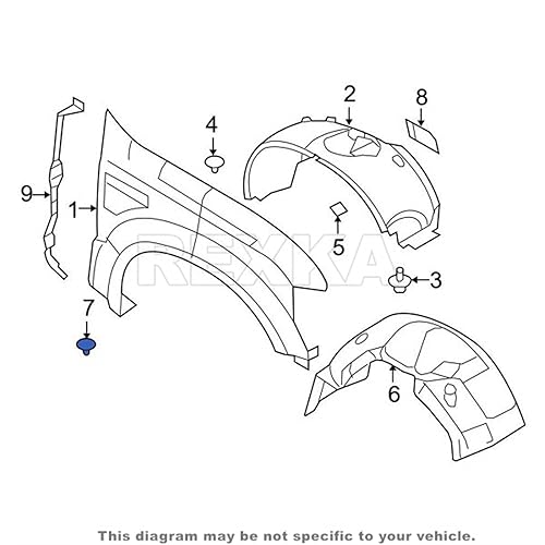 Miniatura 5 de Rexka 20 piezas de clip de retención de revestimiento de guardabarros de aislamiento de capó para Ford Edge, Escape, Excursion, Expedition,