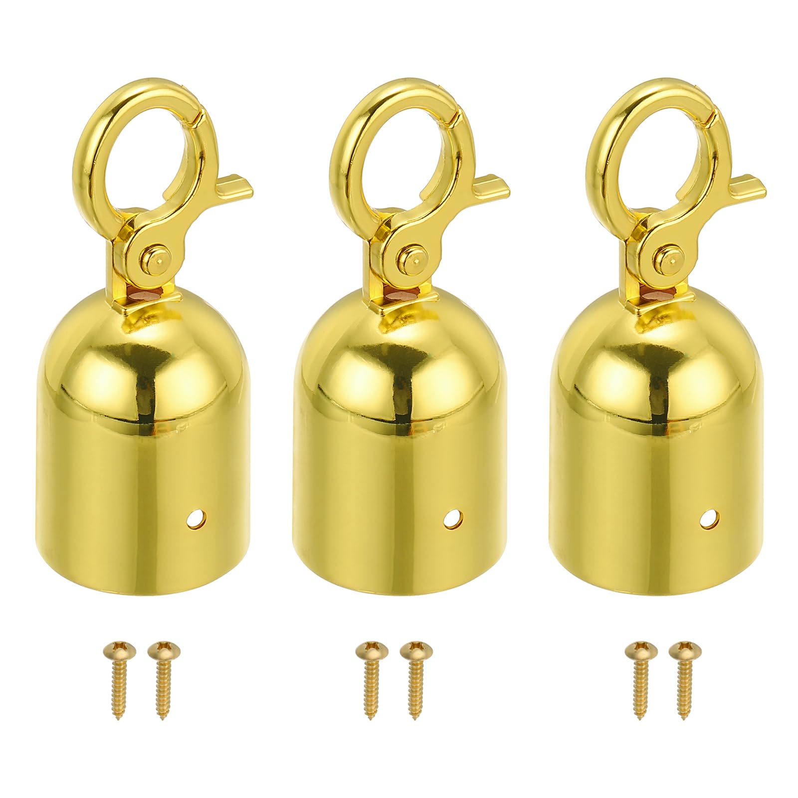 Bouchons d'extrémité de corde doré PATIKIL 4,1x9,4 cm pour barrière de guidage