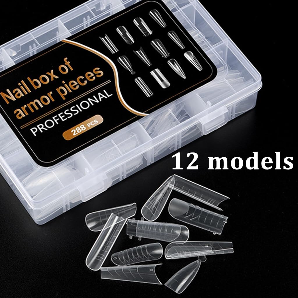 288 Pcs/Set Nail Shapes Nails Extension Molds 12 Types Nails Forms for Woman