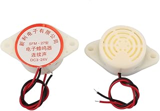 Aexit DC 3-24V Security & Surveillance 90DB Continuons Beep Alarm Electronic Buzzer Horns & Sirens Sounder 2pcs