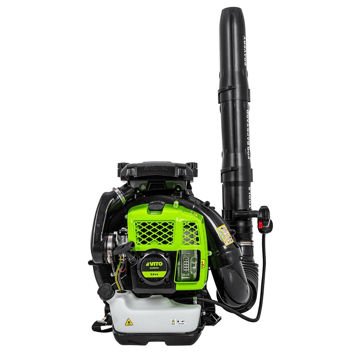 VITO - Souffleur de Feuilles Sac à Dos Moteur 2T 3.6CV 76Cm3 0,43 m³/s