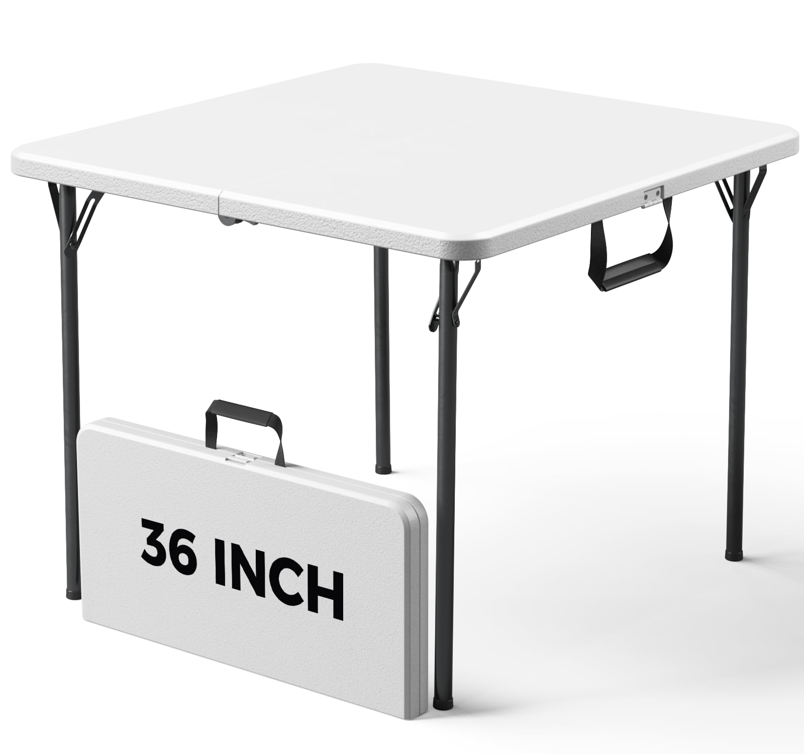 FurniEdge 36 Inch Square Folding Card Table