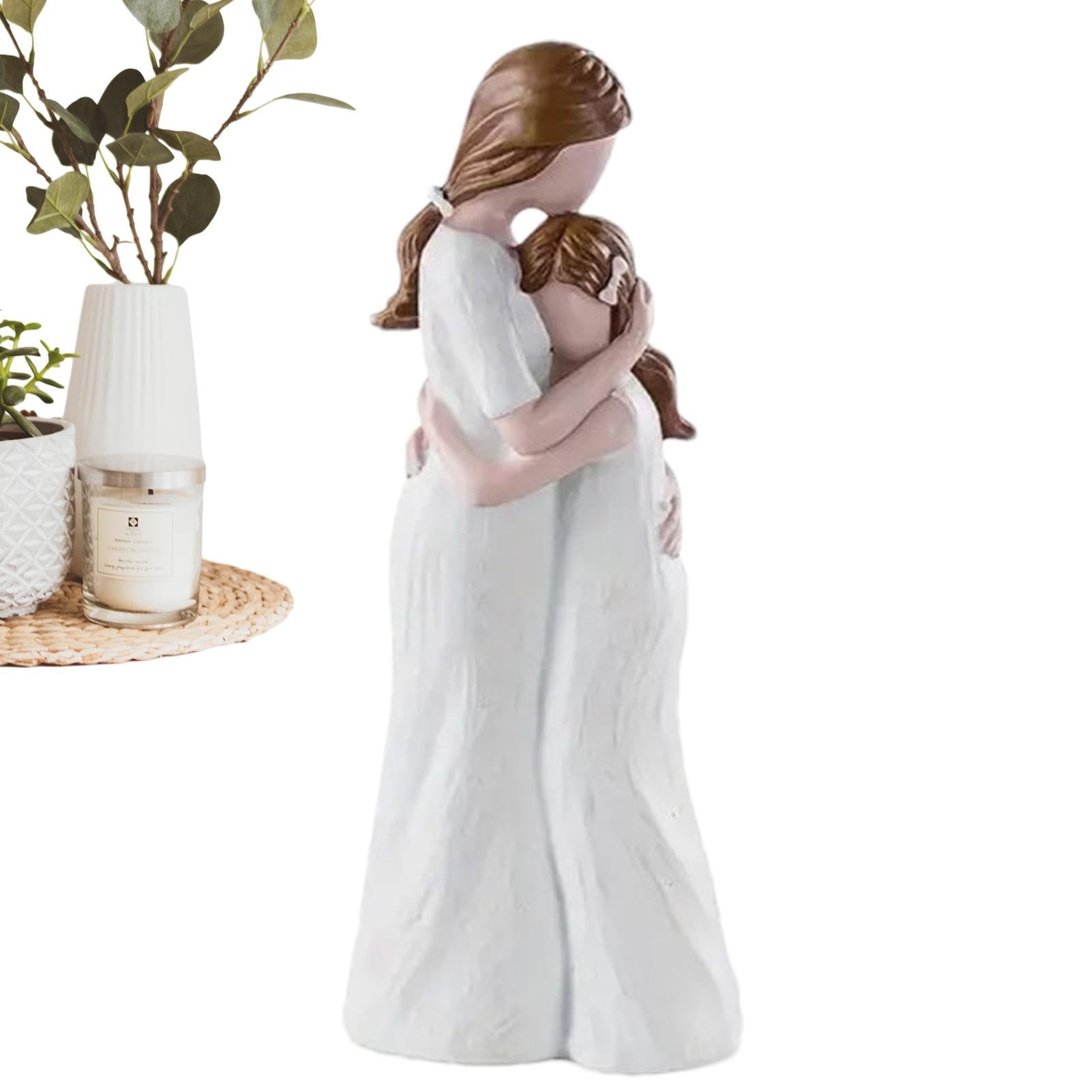 Mother and Daughter Statue, Mother and Daughter Statue - Mother and Daughter Statue, Mother and Daughter Hugging Figurine, Table Decoration - Mother and Daughter Sculpture for Christmas, Thanksgiving,
