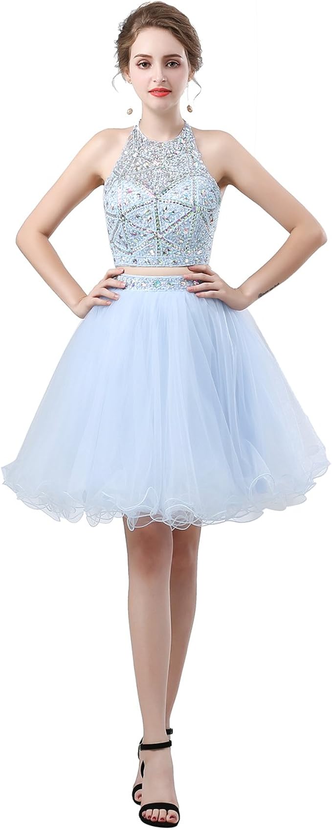 tulle 2 piece dress