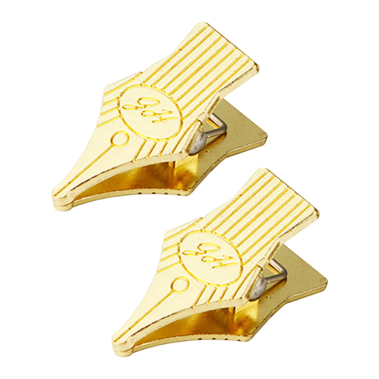 XuQiZZpp 2Pcs Retro Note Paper Clip Metal Bookmarks Page Clips Document Organiser Clamp Journaling Clip For Receipt Document