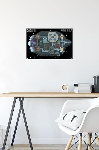 Miniatura 6 de Among Us - Póster de pared Skeld Map con pasadores