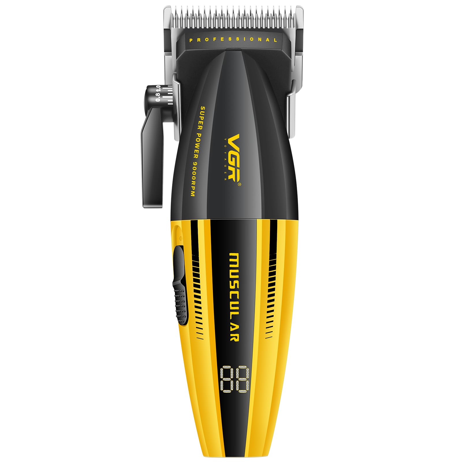 VGR 285 Professional Hair Clipper Kit with 6 Magnetic Guide Combs, LED Display