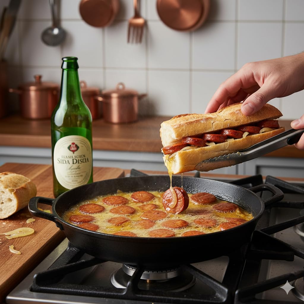 Chorizo ​​dolce di Spagna. Chorizo ​​​​corda dolce di circa 500 grammi. Snack salato ideale come aperitivo in ogni momento della giornata. Prodotto artigianale. Chorizo ​​Spagnolo naturale al 100%.