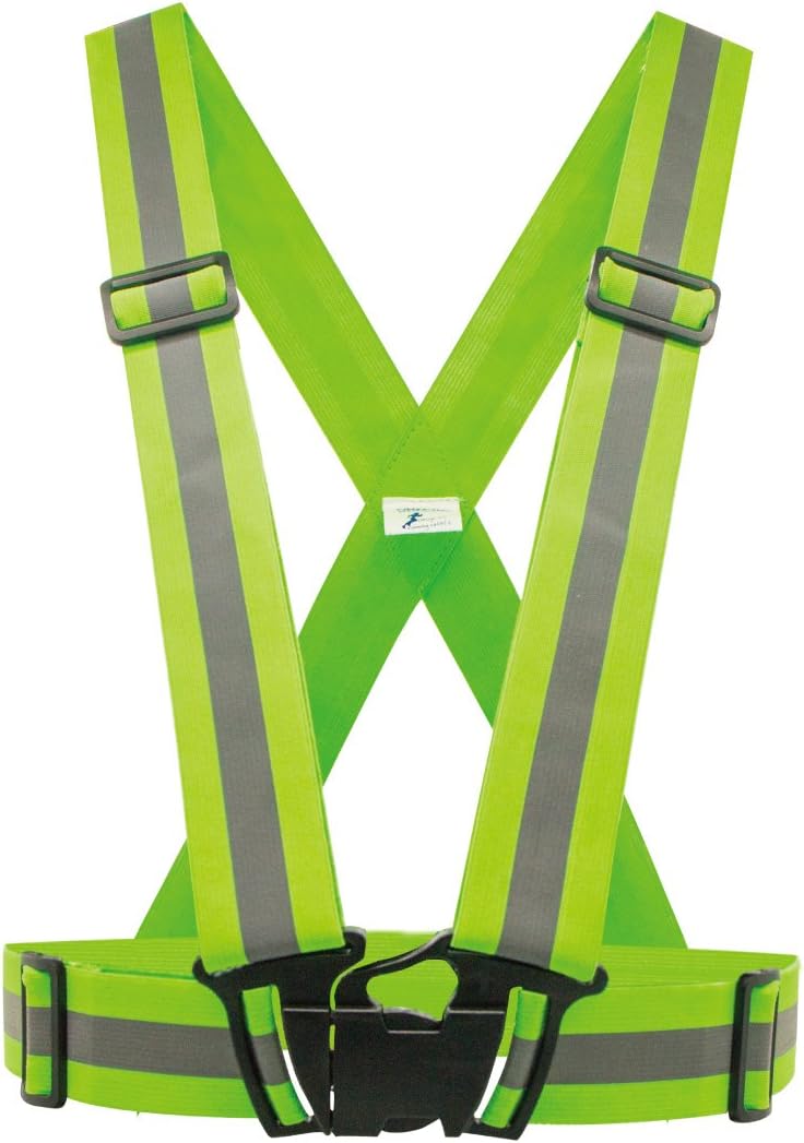 Reflective Vest for High Visibility All Day and Night.for Running, Cycling, Dog-Walking, Car Safety, Highway Emergencies, Motorcycling and Horse Riding.Adjustable Waist. (Green, One Size)