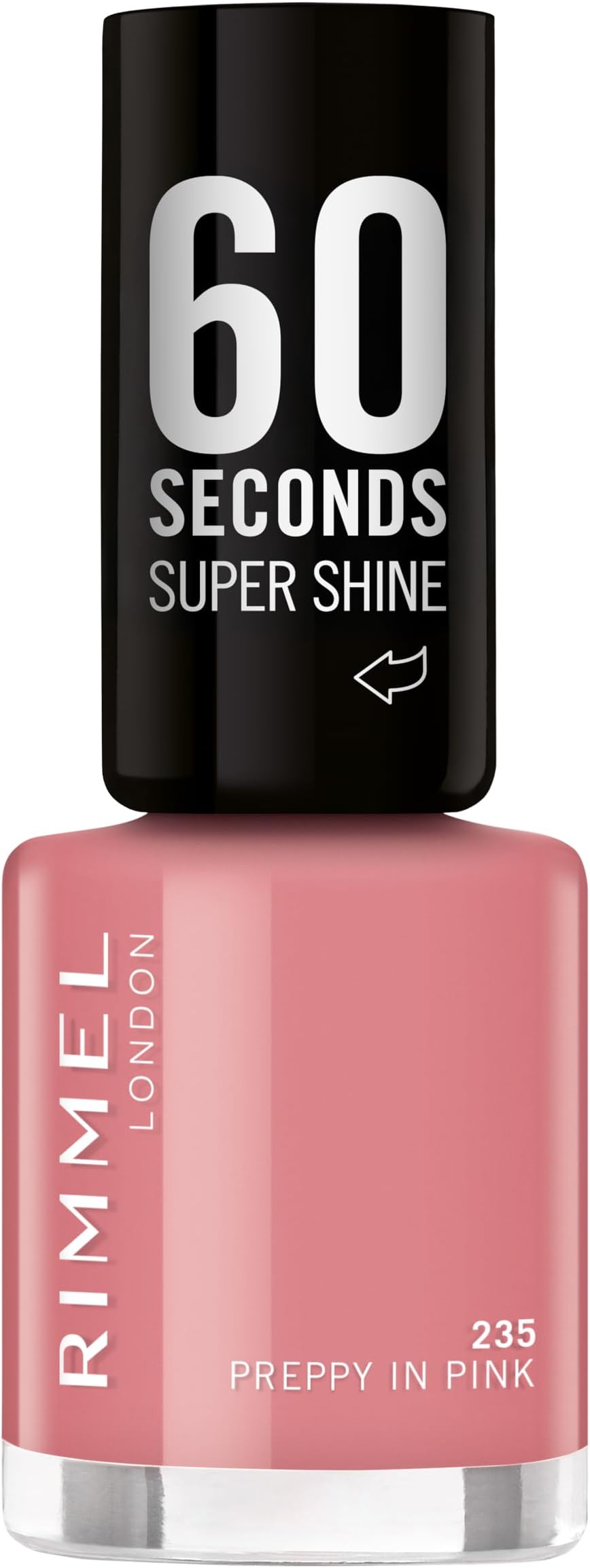 London 60 Seconds Super Shine Nail Polish, Preppy in Pink, 8ml