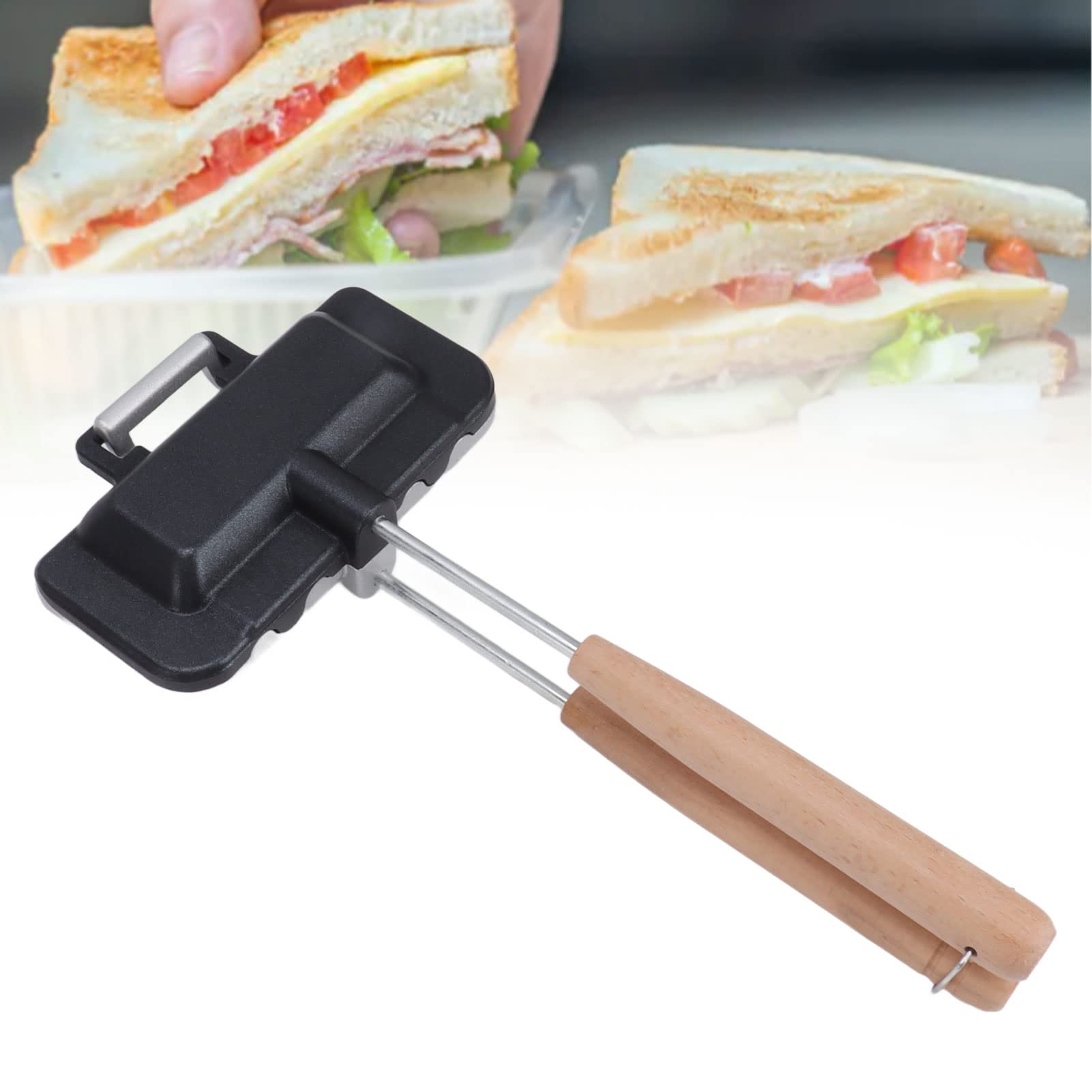 Poêle à Frittata, Poêle Double Face 4w1h, Machine à Sandwich Avec Scellage à Sertir Pour la Cuisson des Sandwichs, Pour la Cuisine à Domicile Et le Restaurant