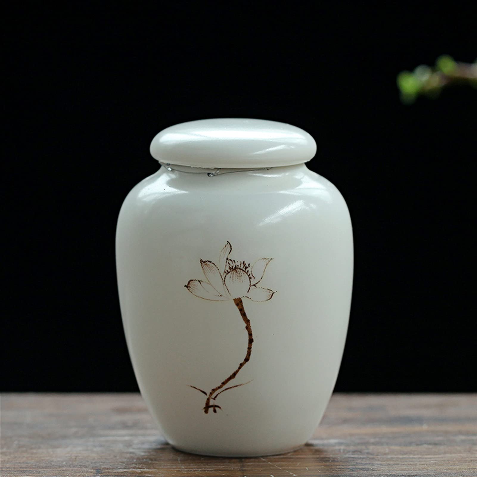 JFGCTYHXY Pet urns, Ceramic Pet Cremation Urn Small Multicolor(5 Lotus)