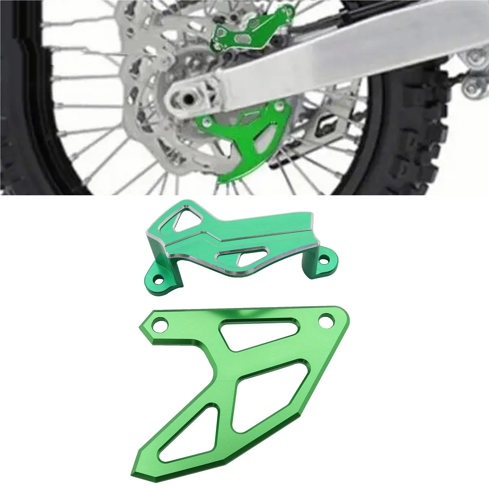 pokrowce na hamulce tarczowe Pasuje do Kawasaki KX250F KX450F KLX450R KX 250F 450F KLX 450R Tylny zacisk hamulcowy Osłona tarczy hamulcowej ochronna(Brake Caliper)
