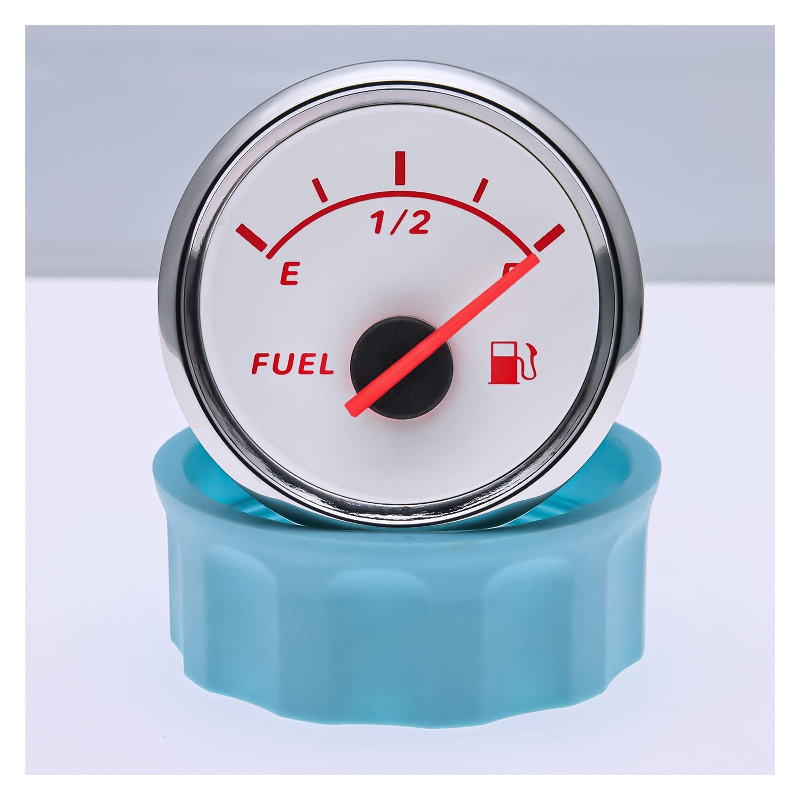 Indicatore Livello Carburante, Indicatore del livello del carburante + 0-190 Ohm Sensore del livello del carburante del carburante 52mm Misuratore del livello del carburante con retroilluminazione ros