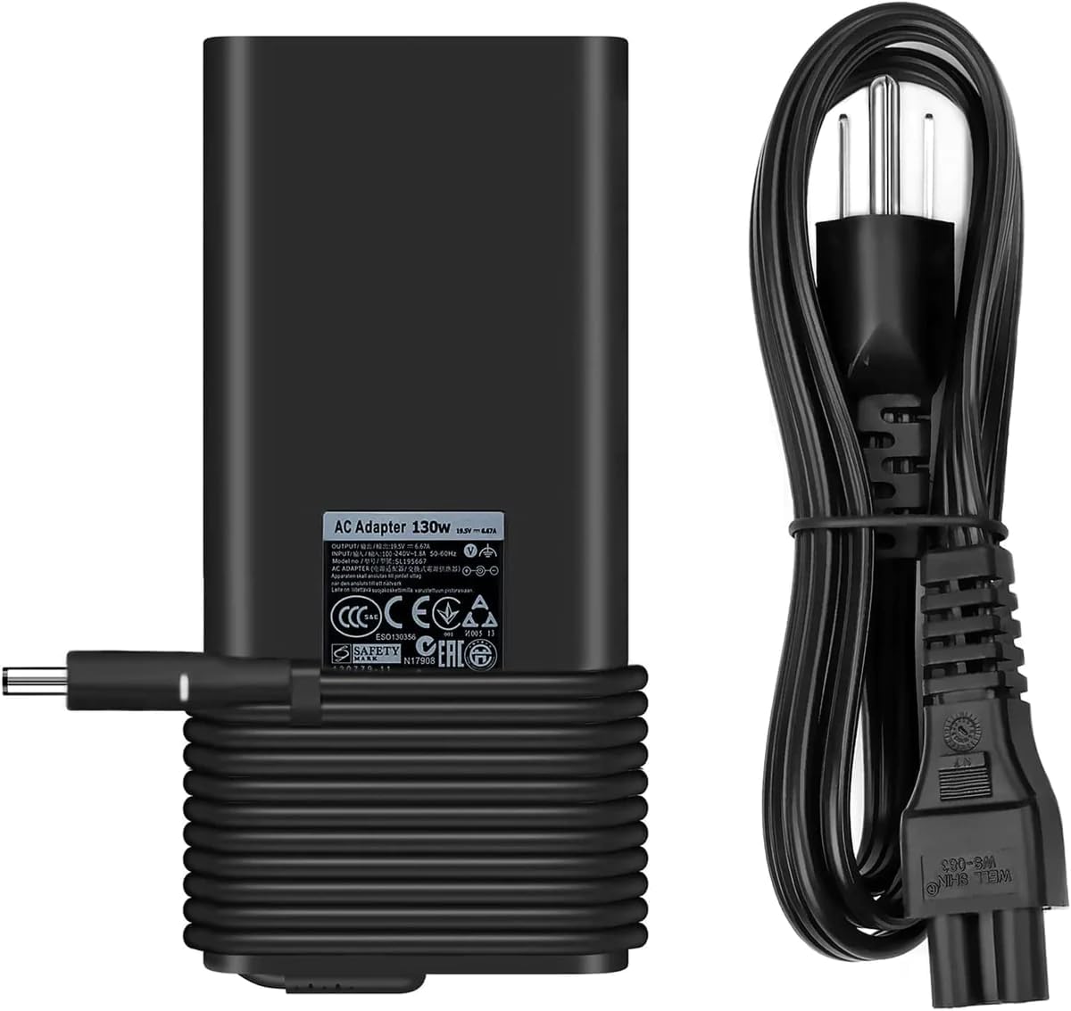 Genuine 130W Power AC Adapter Compatible with Dell for Inspiron 22 3280 Laptop 24 5000 5459 5491 5401 5400 5421 5410 5490 3480 5420 5488 7459 AIO 27 7730 7790 7720 7710 7700 All-in-One Desktop PC