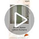 Image of Urban Space Floral 100% Cotton Curtains For Door, Combo Set Of 3 Curtains 7 Feet Long, 60-65% Room Darkening Curtain, Tieback & Eyelets Included With Curtains For Home Decor (High Garden Red, 7 Feet)