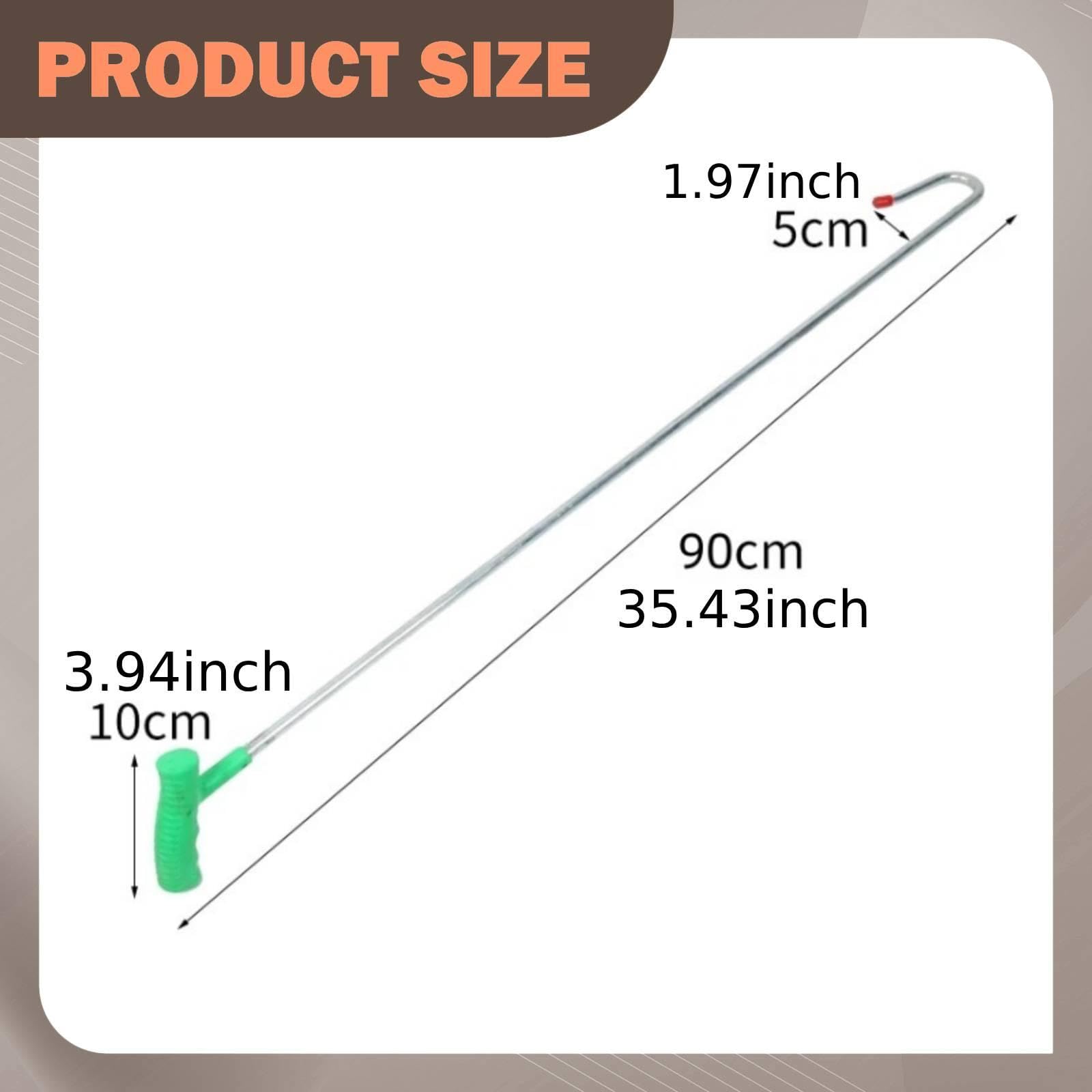 Gancho para Ovejas Herramienta de Sujeción Equipo Capturador Gancho Resistente Ergonómico Hecho de Hierro Compatible con Granjas Hogares Veterinarios, 90cm