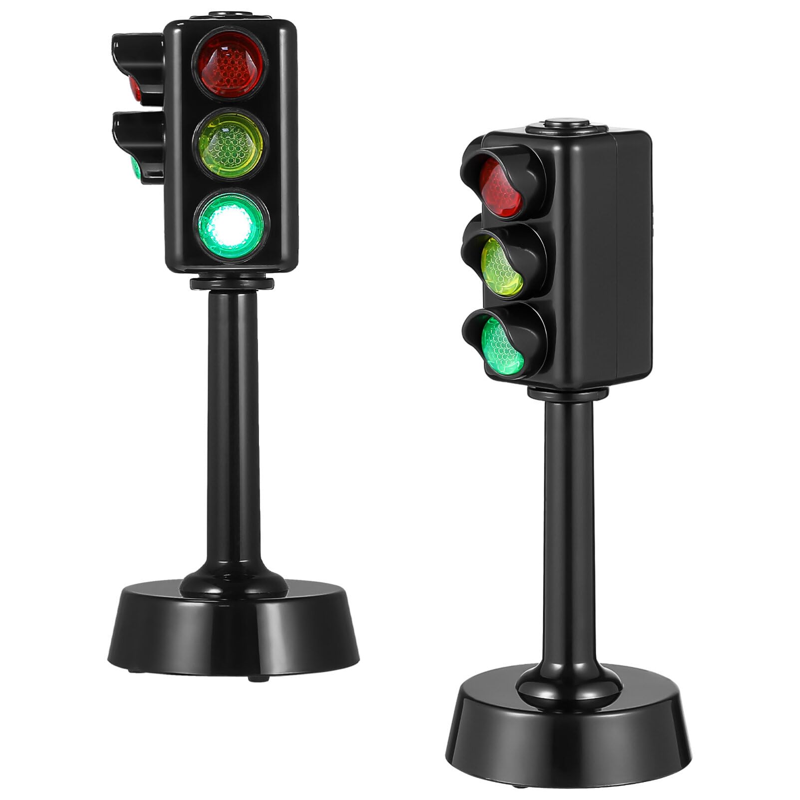 Gadpiparty 2 Pièces Feu De Circulation pour Enfants Simulation Feux De Circulation Signes Jouet Signal De Passage pour Piétons Modèle Feu Stop LED Panneau D'arrêt De Circulation Lampe
